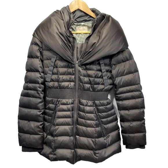 Laundry By Shelli Segal Winter Coat Down Puffer Hooded Womens MED Brown Quilted - Picture 1 of 12